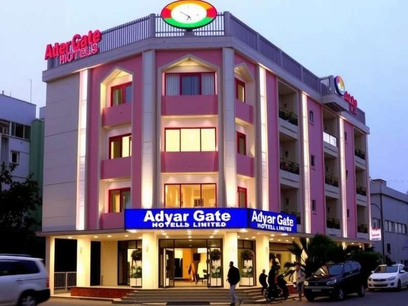 Fine dining restaurant interior at Adyar Gate